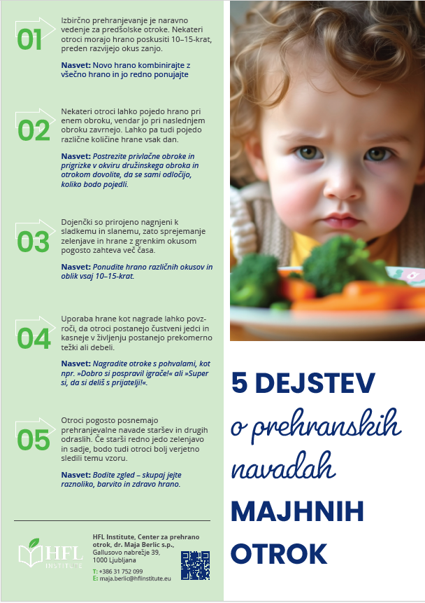 Dejstva o prehranskih navadah majhnih otrok